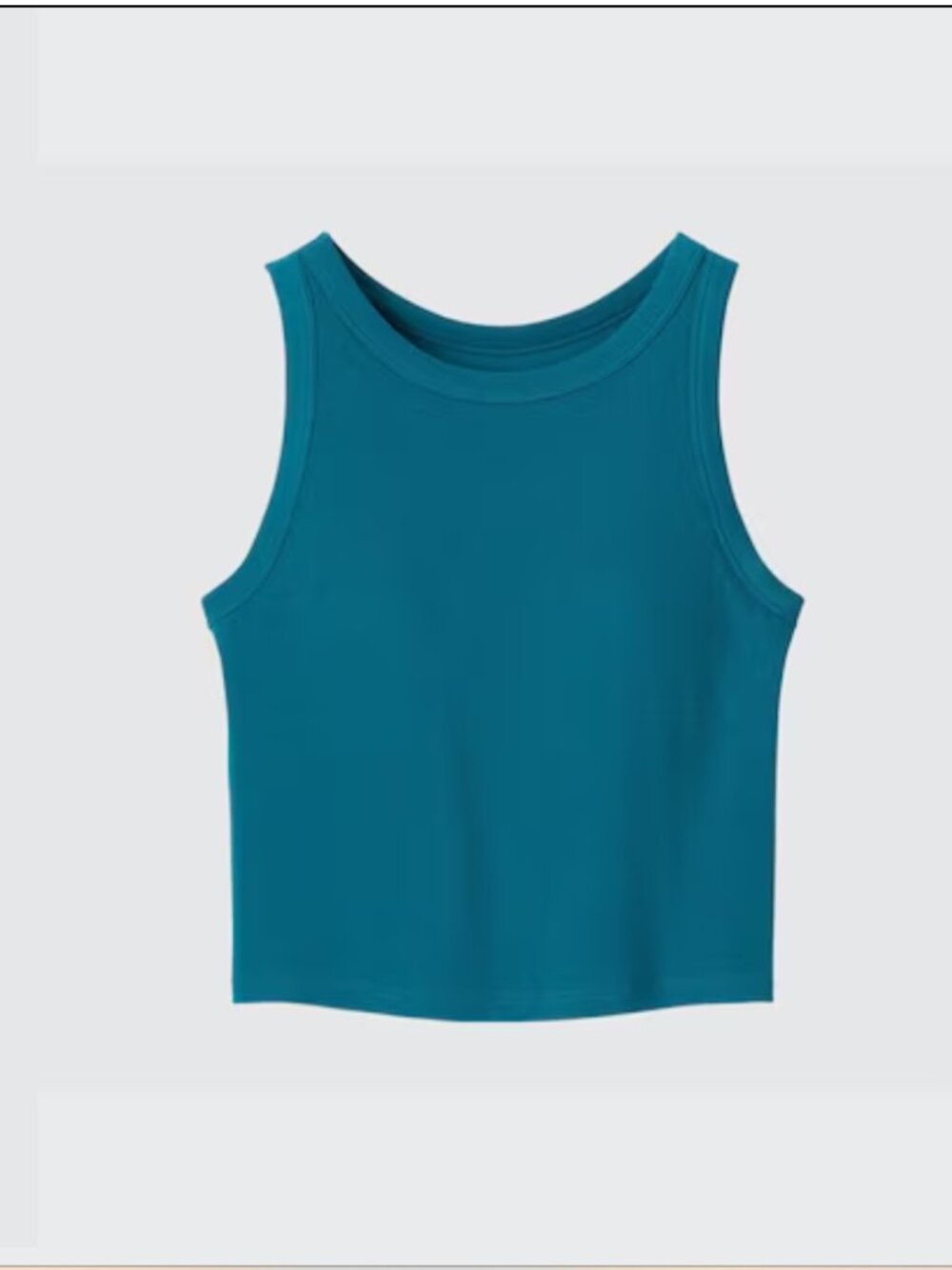 Uniqlo - Ribbed Cropped Sleeveless Bra Top Tank 2025 Version 473983 | XL | Blue